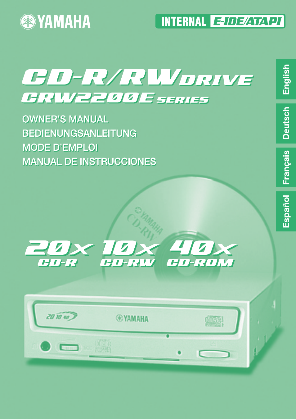 Yamaha CD Recordable/Rewritable Drive CRW2200 User Manual | 51 pages