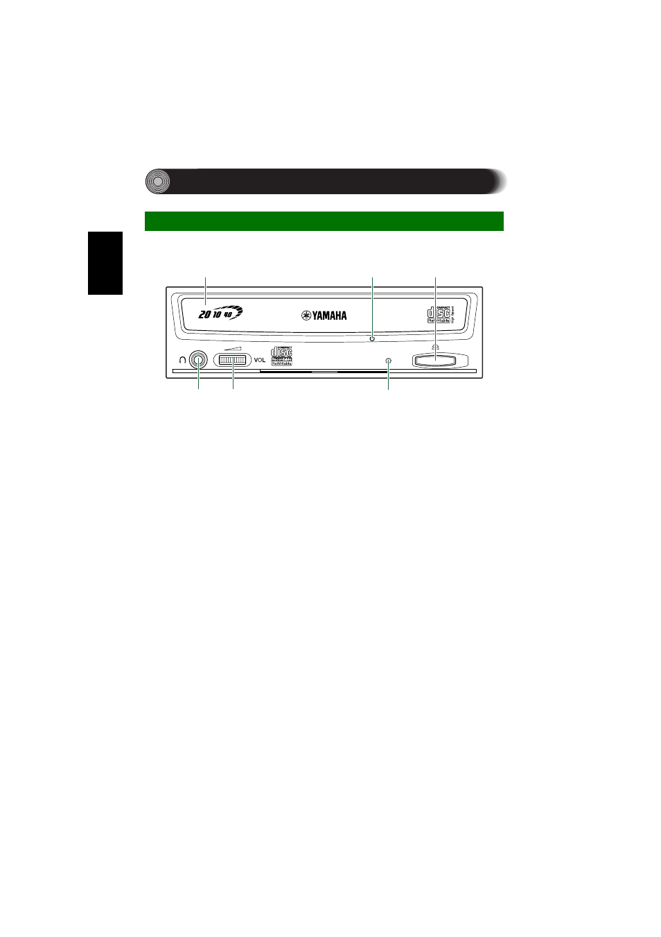 Front and rear of unit, Front panel | Yamaha CD Recordable/Rewritable Drive CRW2200 User Manual | Page 15 / 51