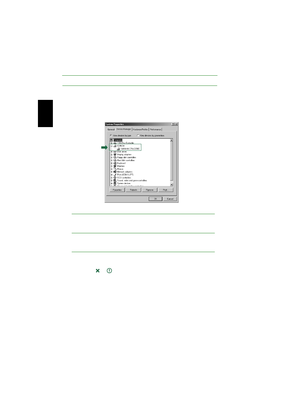 P. 25), Configuring the operating system | Yamaha CD Recordable/Rewritable Drive CRW2200 User Manual | Page 33 / 51