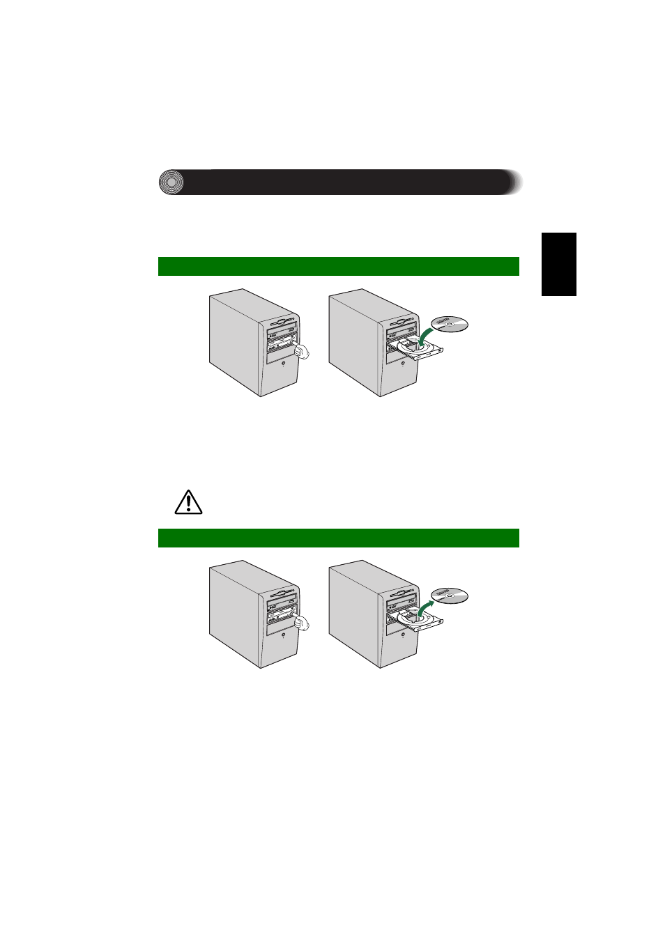 Operation, Loading a disc, Ejecting a disc | Loading a disc ejecting a disc, P. 28) | Yamaha CD Recordable/Rewritable Drive CRW2200 User Manual | Page 36 / 51