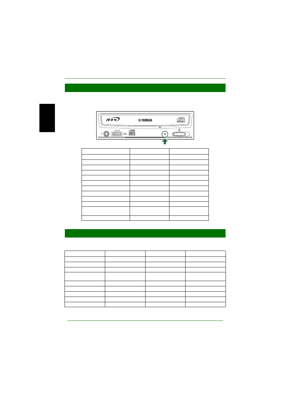 Led indicator messages, Crw2200e specifications, Led indicator messages crw2200e specifications | E. (→p. 37, P. 37), Supported formats | Yamaha CD Recordable/Rewritable Drive CRW2200 User Manual | Page 45 / 51