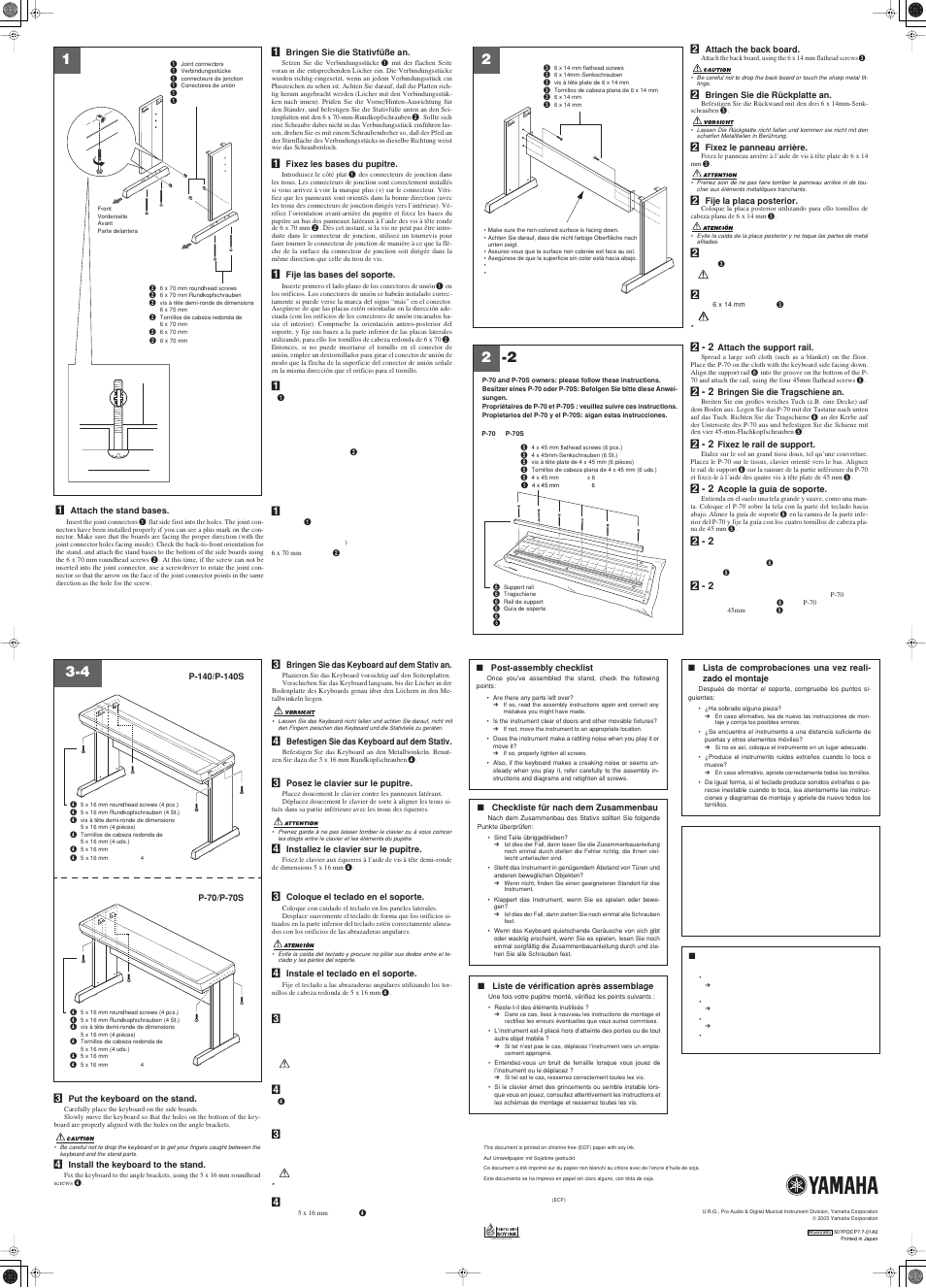 Yamaha L-70 User Manual | Page 2 / 2