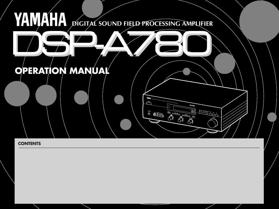 Yamaha DSP -A780 User Manual | 42 pages