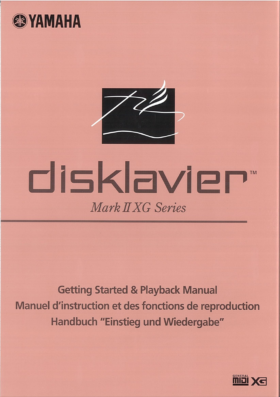 Yamaha disklavier Mark II XG Series User Manual | 14 pages