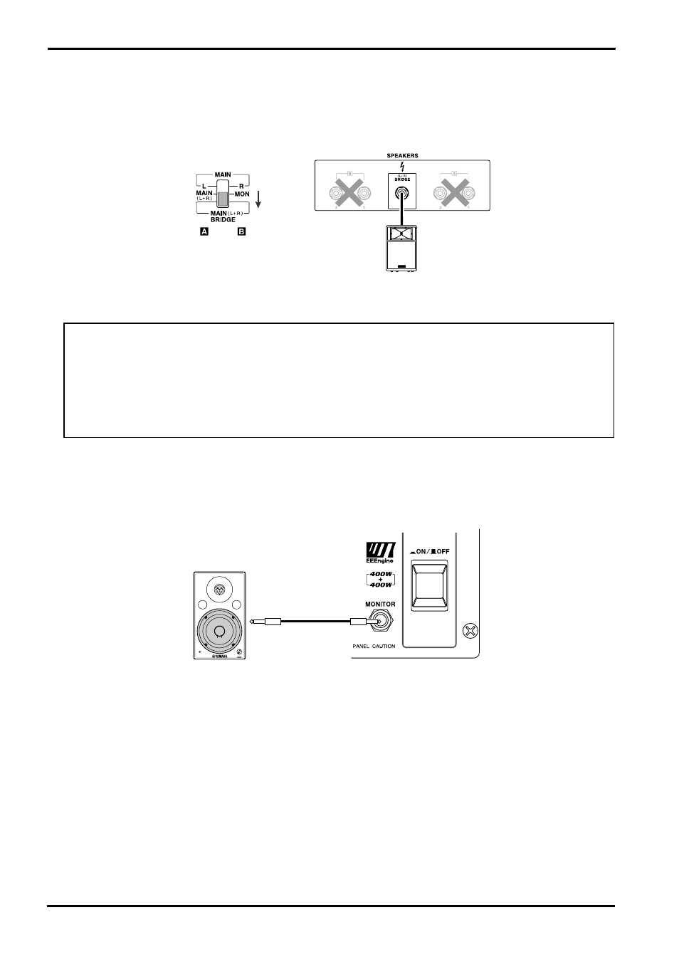 N connecting a monitor speaker, 18 for other, Connecting a monitor speaker | Yamaha EMX68s User Manual | Page 20 / 34