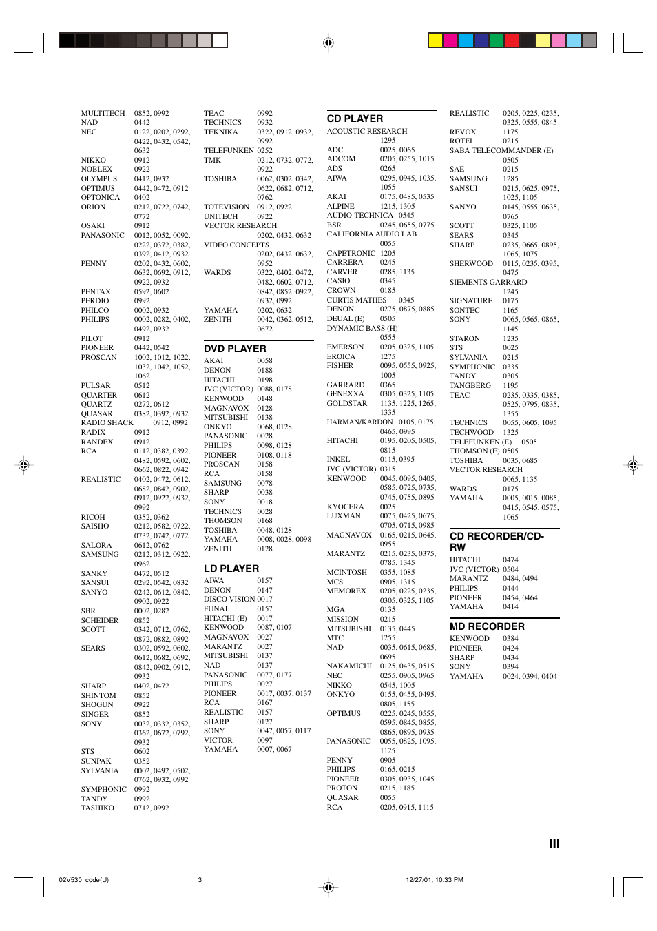 Yamaha RX-V530/RX-V430 User Manual | Page 65 / 67