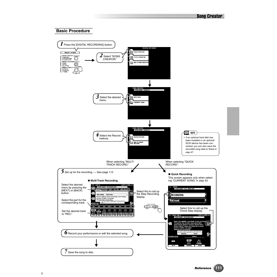 Song creator | Yamaha 9000 Pro User Manual | Page 111 / 250