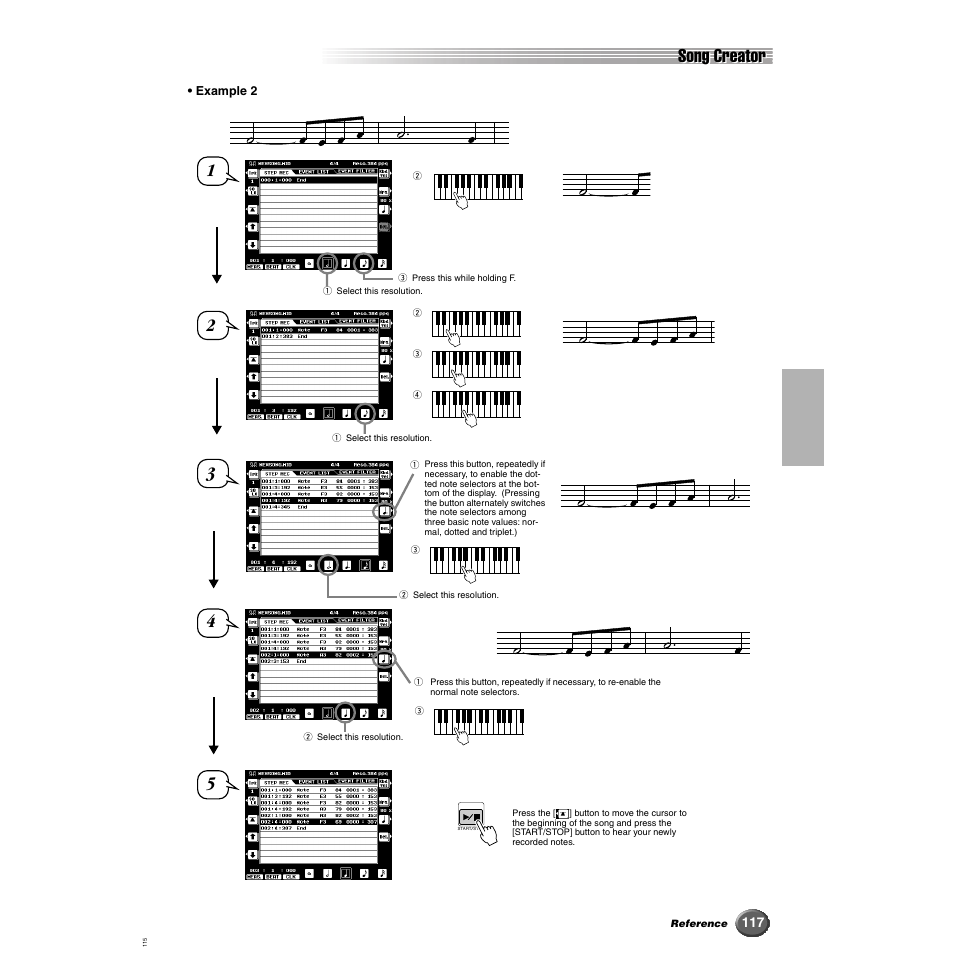 Song creator | Yamaha 9000 Pro User Manual | Page 117 / 250
