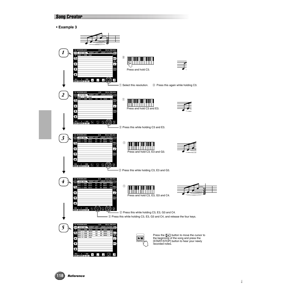 Song creator | Yamaha 9000 Pro User Manual | Page 118 / 250