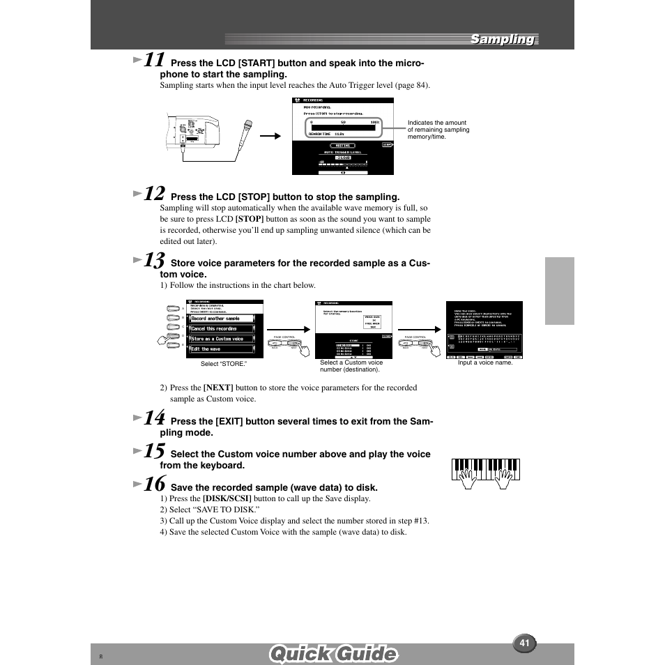 Sampling | Yamaha 9000 Pro User Manual | Page 41 / 250