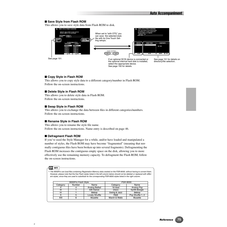 Auto accompaniment | Yamaha 9000 Pro User Manual | Page 75 / 250