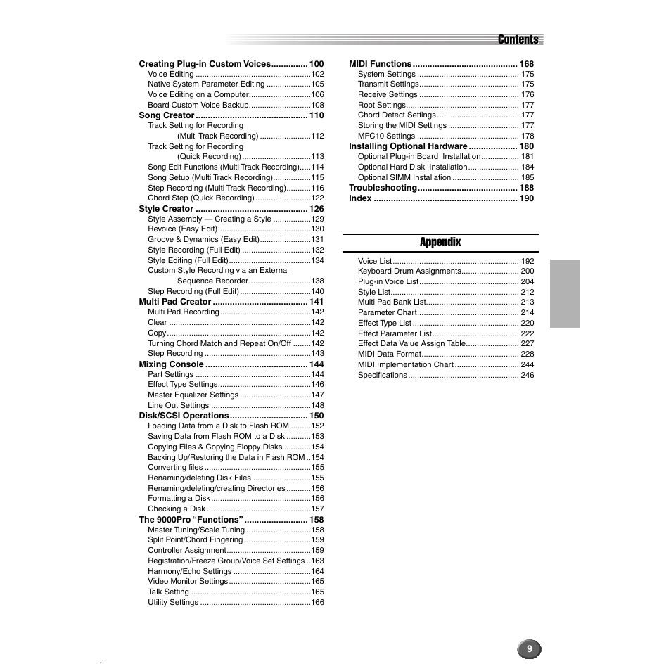 Yamaha 9000 Pro User Manual | Page 9 / 250
