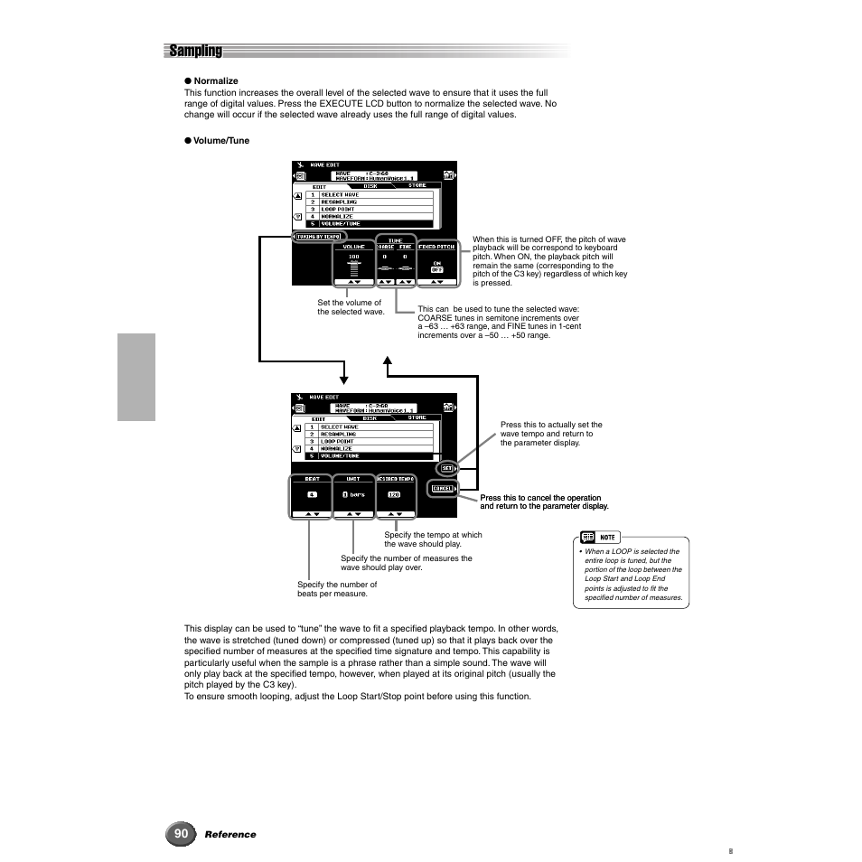 Sampling | Yamaha 9000 Pro User Manual | Page 90 / 250