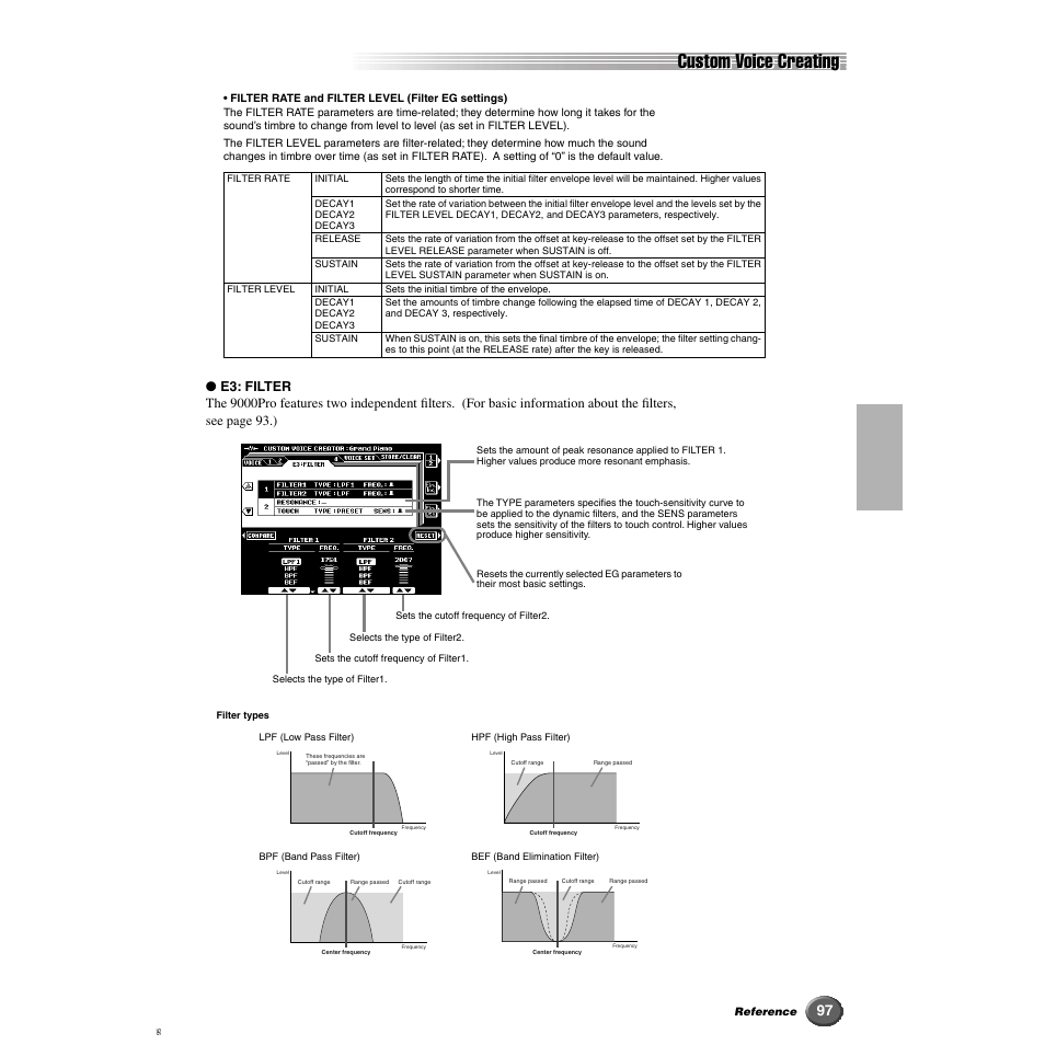 Custom voice creating | Yamaha 9000 Pro User Manual | Page 97 / 250