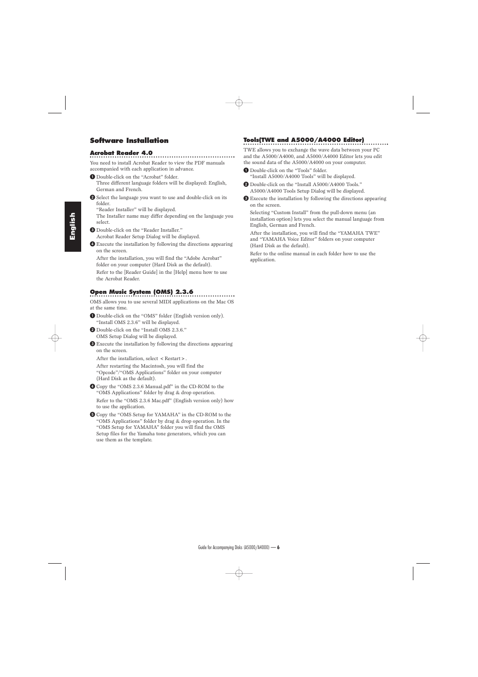 Yamaha Floppy Disks A4000 User Manual | Page 6 / 24