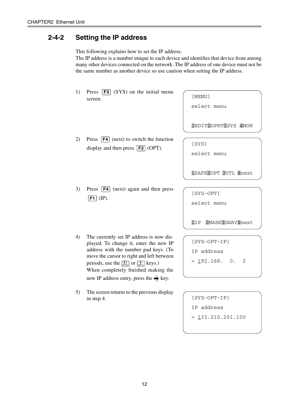 4-2 setting the ip address | Yamaha DRCX User Manual | Page 18 / 52