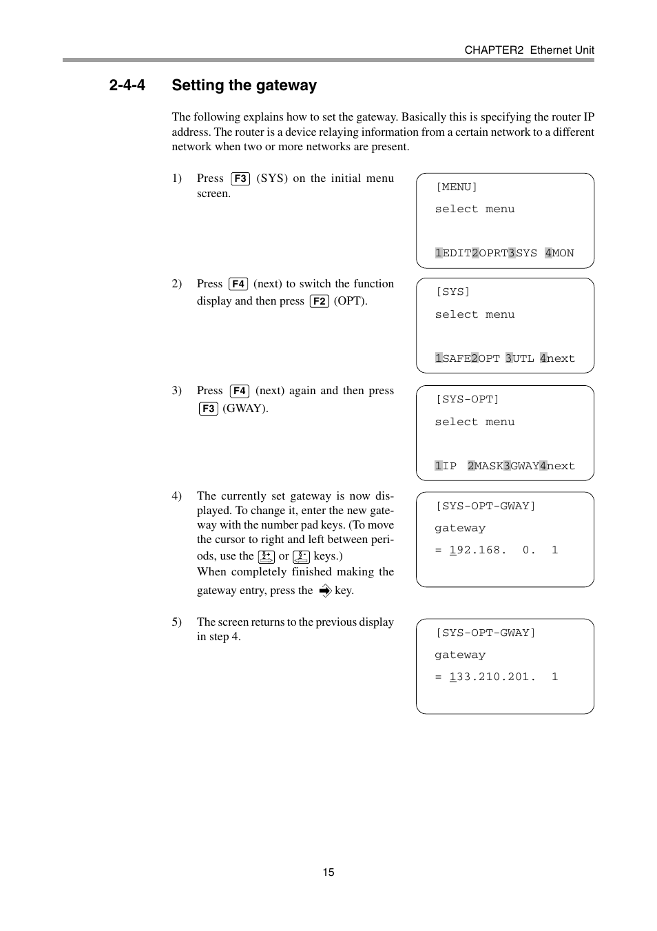 4-4 setting the gateway | Yamaha DRCX User Manual | Page 21 / 52