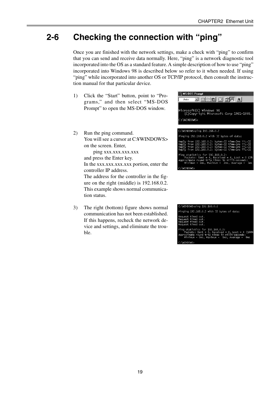 6 checking the connection with “ping | Yamaha DRCX User Manual | Page 25 / 52