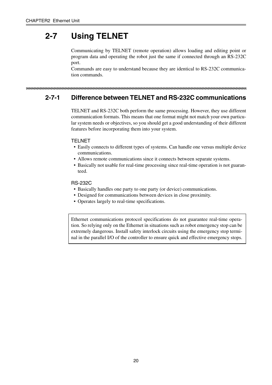 7 using telnet | Yamaha DRCX User Manual | Page 26 / 52