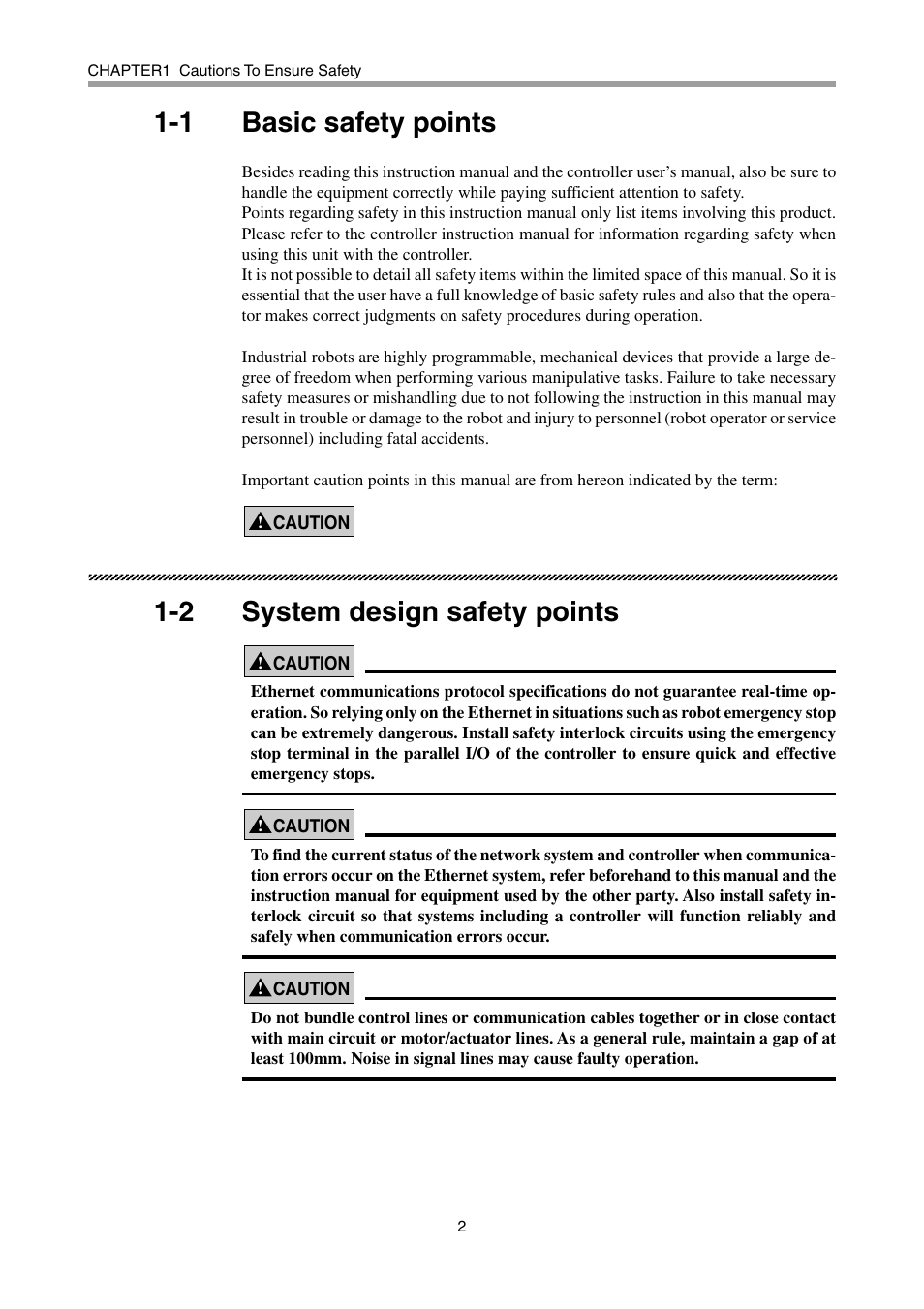 1 basic safety points, 2 system design safety points | Yamaha DRCX User Manual | Page 8 / 52