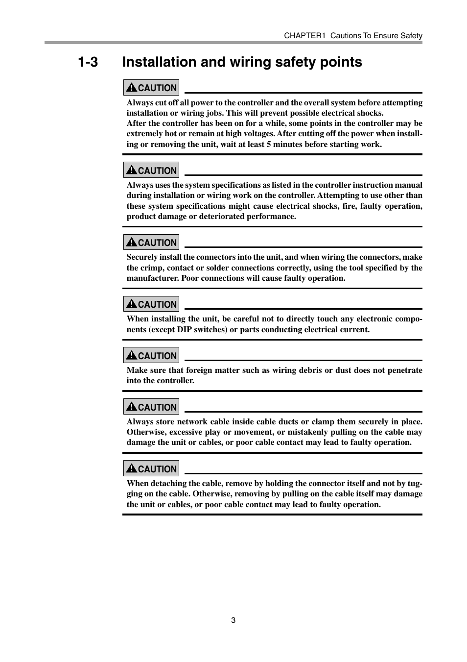 3 installation and wiring safety points | Yamaha DRCX User Manual | Page 9 / 52