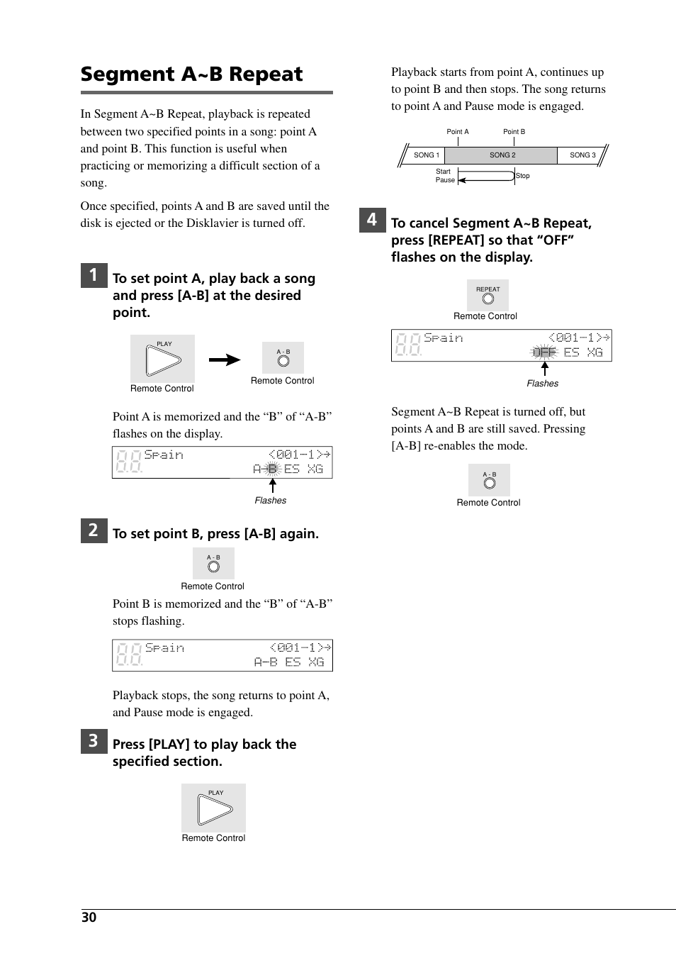 Segment a~b repeat | Yamaha DGC1B User Manual | Page 42 / 74