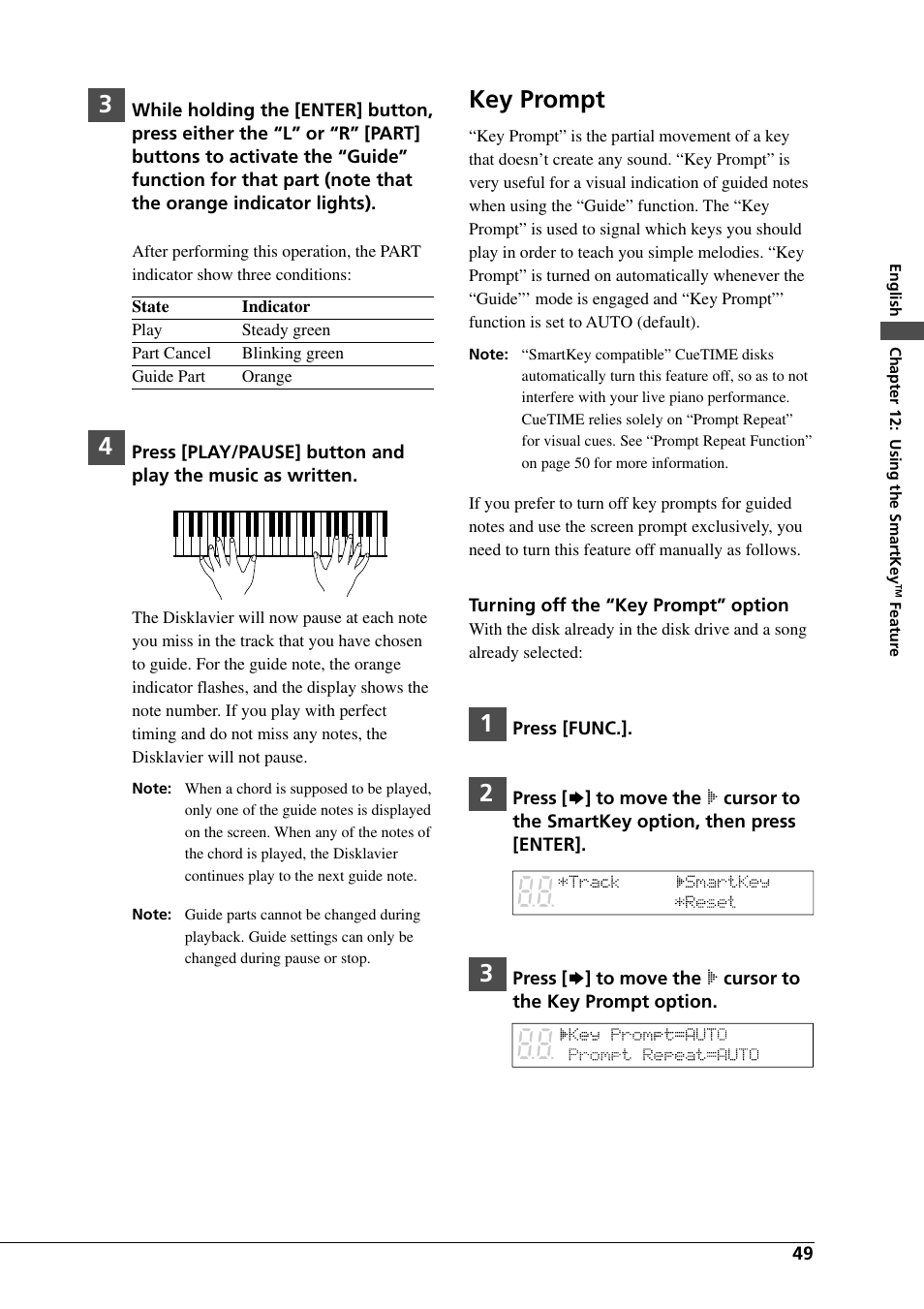 Key prompt | Yamaha DGC1B User Manual | Page 61 / 74