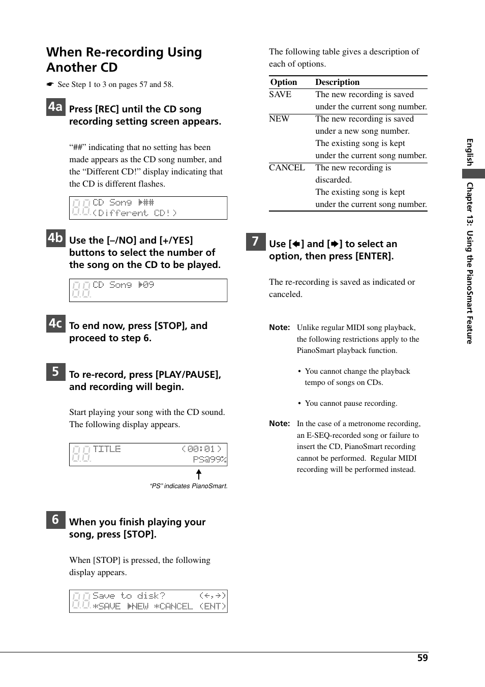 When re-recording using another cd | Yamaha DGC1B User Manual | Page 71 / 74