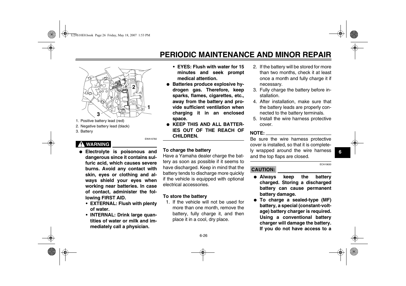 Periodic maintenance and minor repair | Yamaha STAR XV19CX(C) User Manual | Page 67 / 96