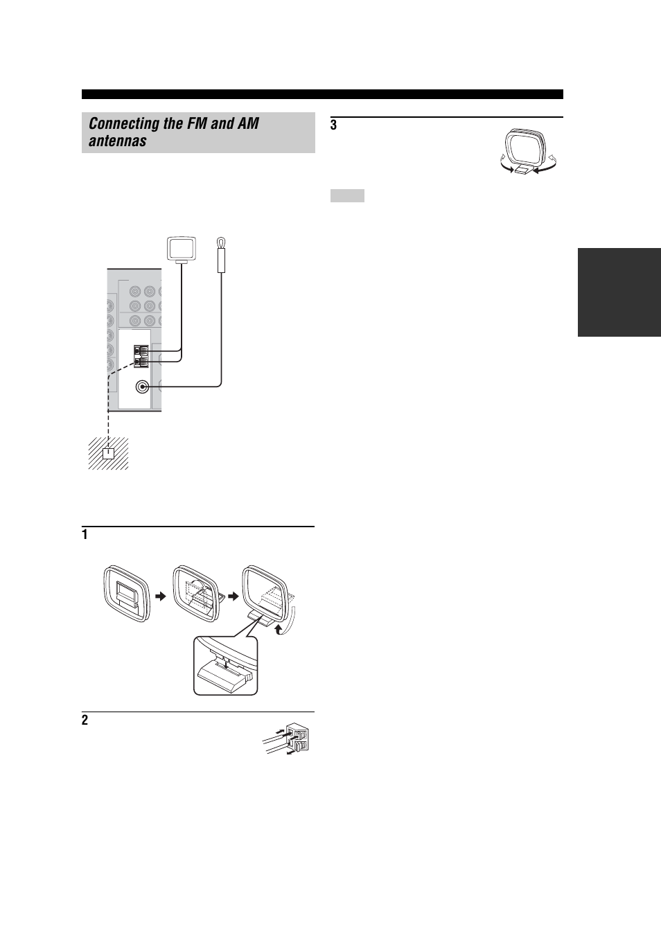 Connecting the fm and am antennas | Yamaha RX-V457 User Manual | Page 23 / 88