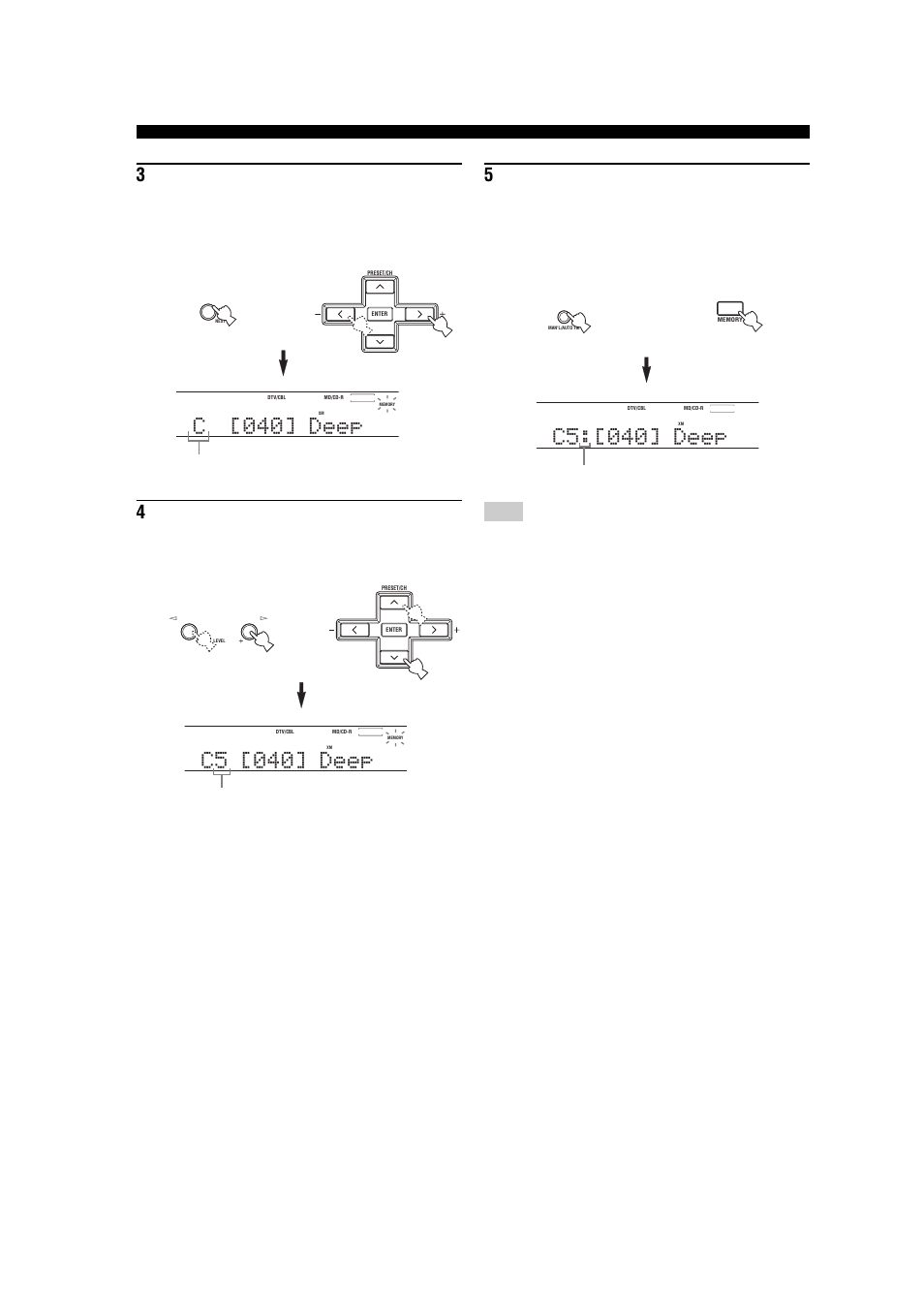 C [040] deep, C5 [040] deep, C5:[040] deep | Yamaha RX-V457 User Manual | Page 50 / 88