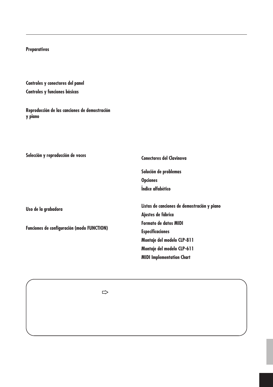 Índice | Yamaha CLP-811 User Manual | Page 4 / 71