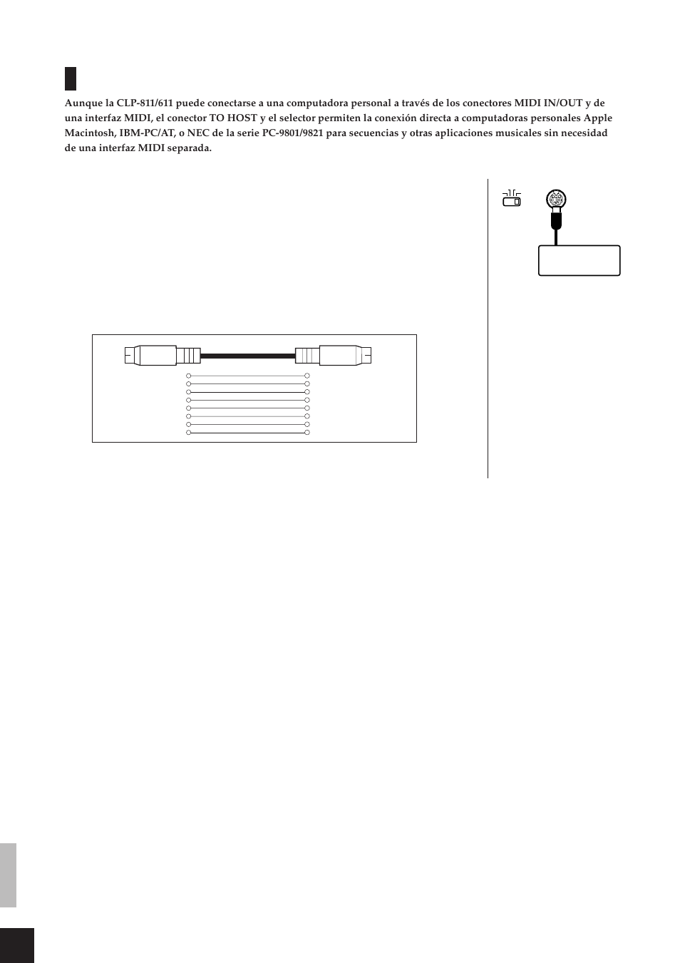Conexión a una computadora personal | Yamaha CLP-811 User Manual | Page 43 / 71
