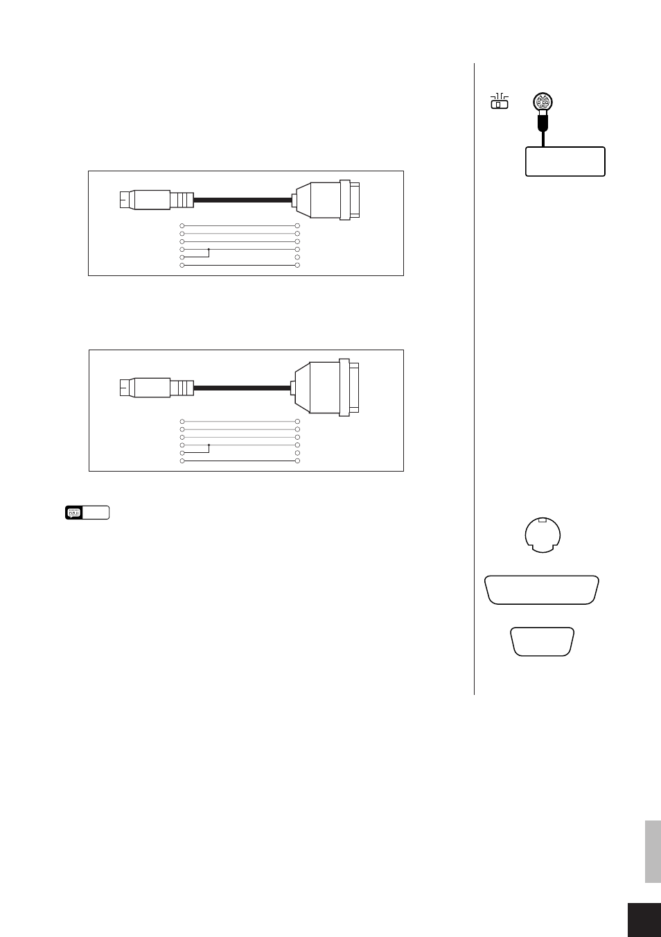 Conexión a una computadora de la serie ibm pc/at, Conectores del clavinova | Yamaha CLP-811 User Manual | Page 44 / 71