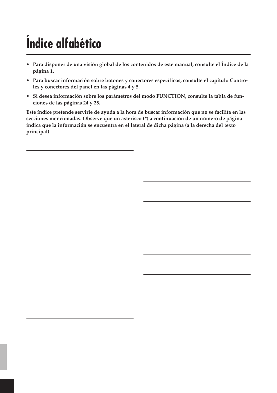 Índice alfabético | Yamaha CLP-811 User Manual | Page 47 / 71