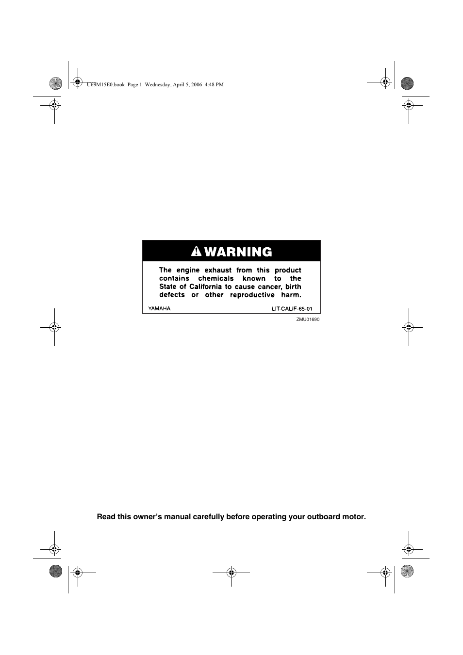 Yamaha F25 User Manual | Page 2 / 66