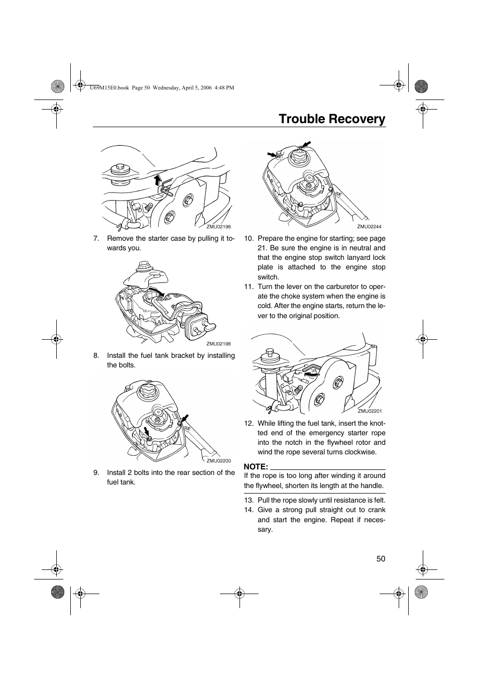 Trouble recovery | Yamaha F25 User Manual | Page 55 / 66