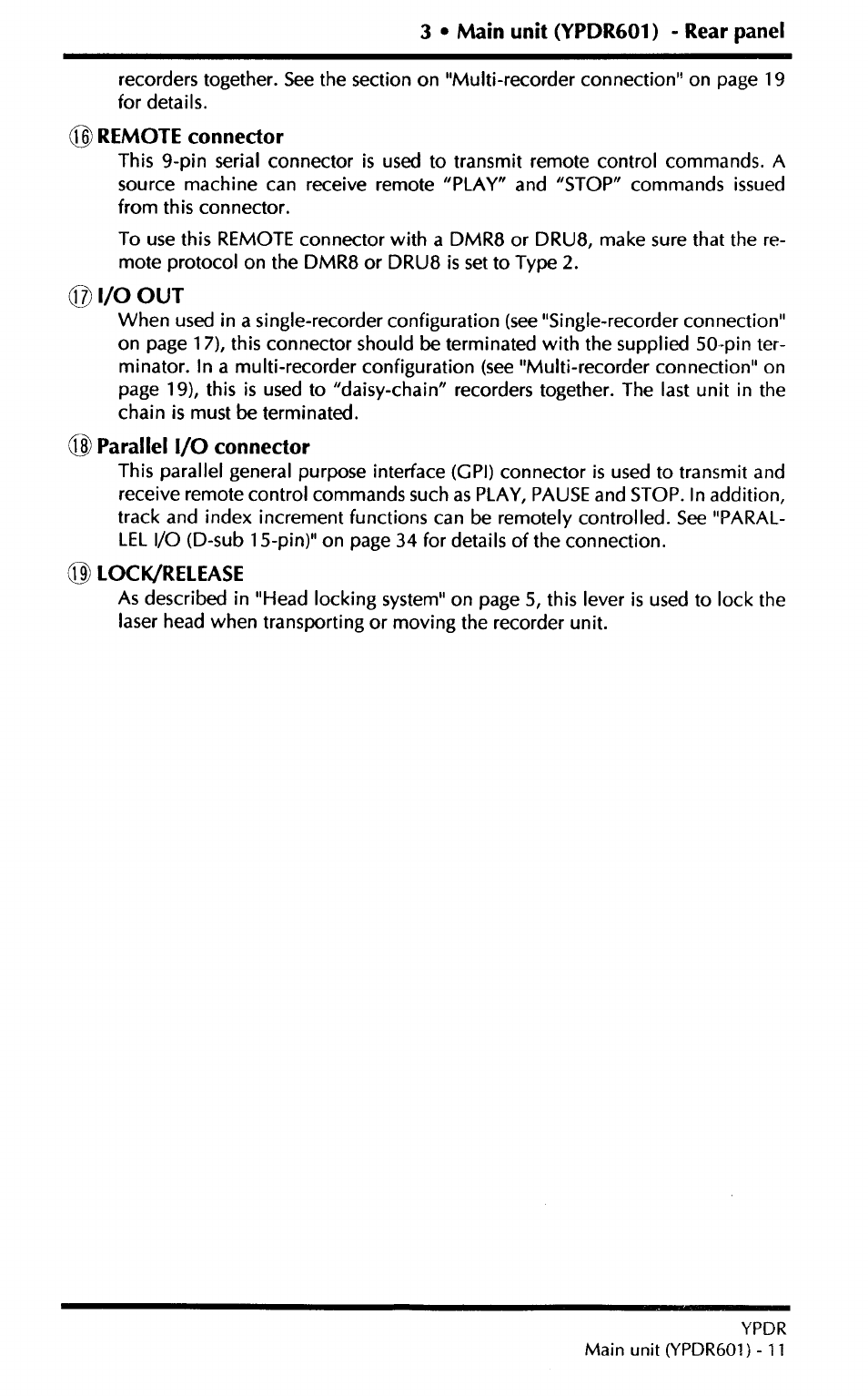 Yamaha YPDR601 User Manual | Page 15 / 42