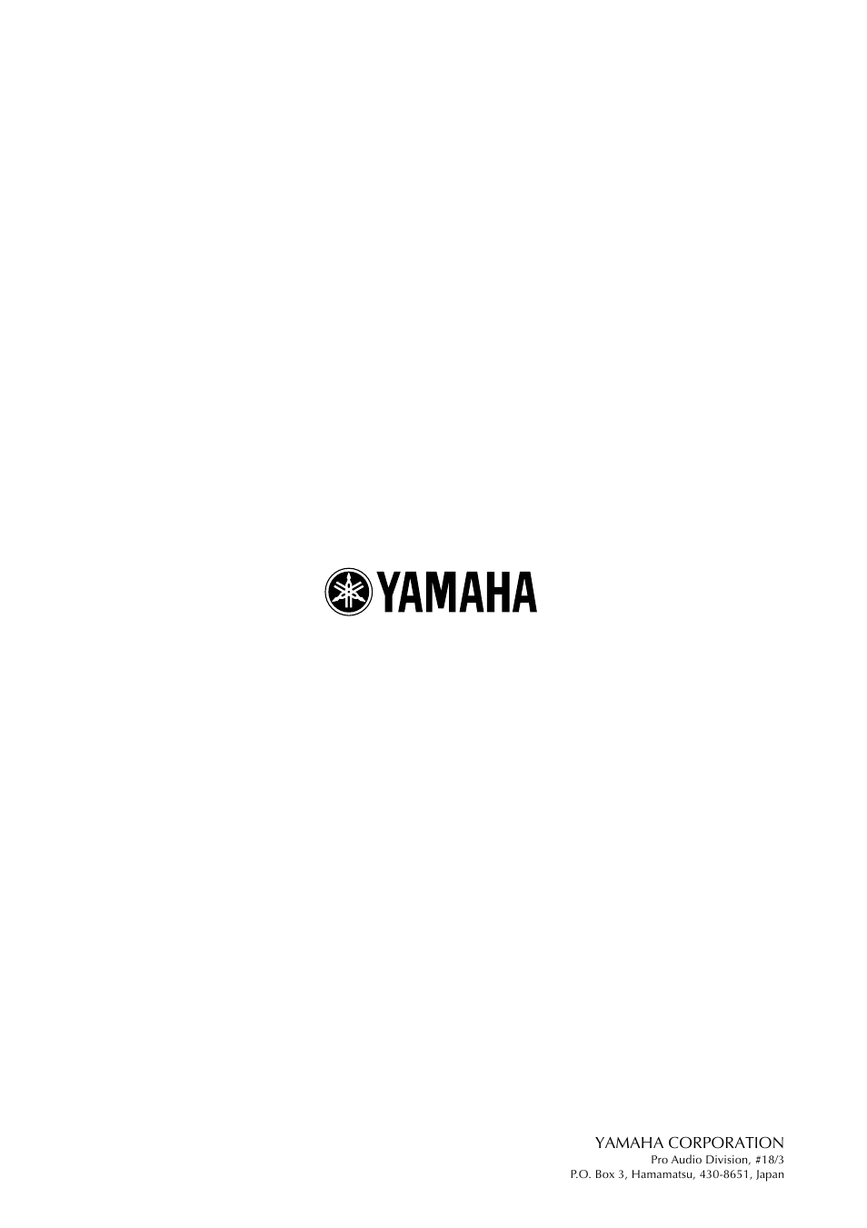 Yamaha corporation | Yamaha GF12/12 User Manual | Page 26 / 26