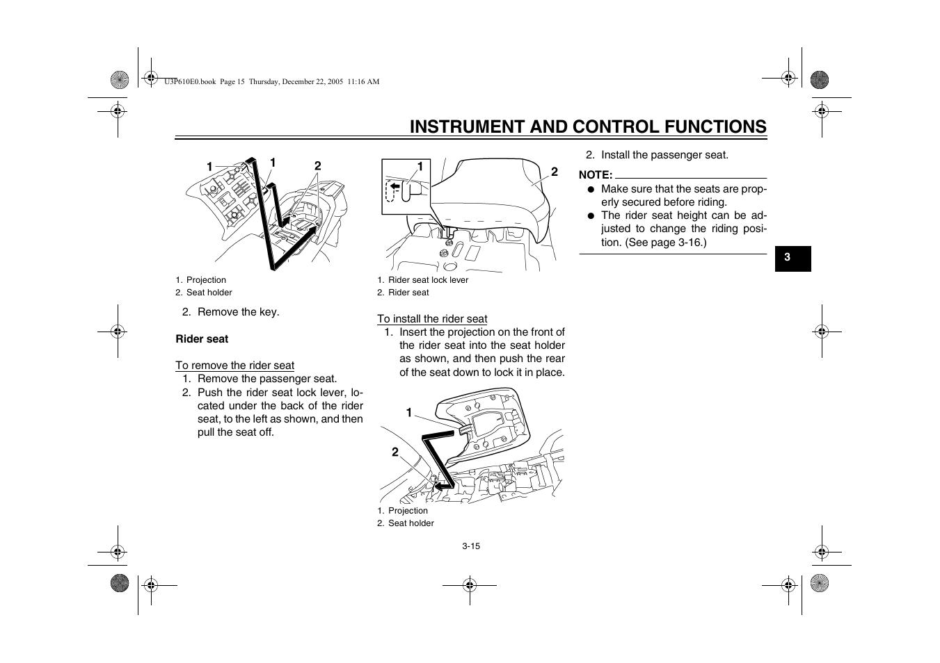 Instrument and control functions | Yamaha FJR13AV(C) User Manual | Page 33 / 111