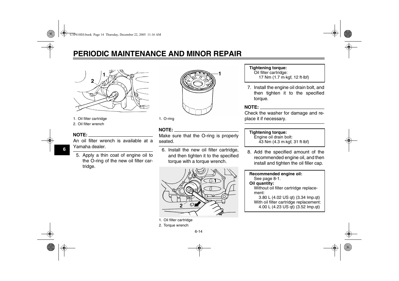 Periodic maintenance and minor repair | Yamaha FJR13AV(C) User Manual | Page 66 / 111