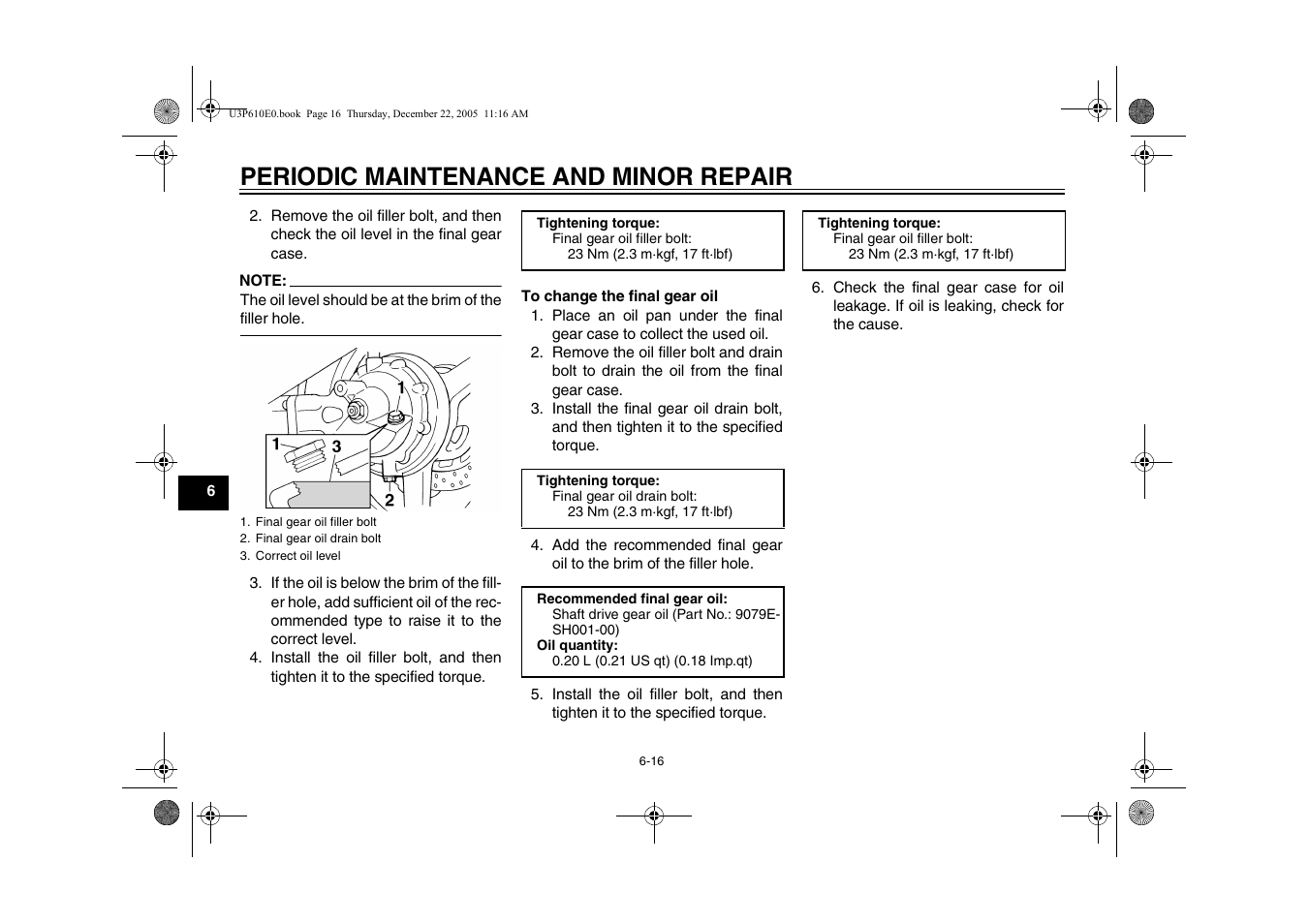 Periodic maintenance and minor repair | Yamaha FJR13AV(C) User Manual | Page 68 / 111