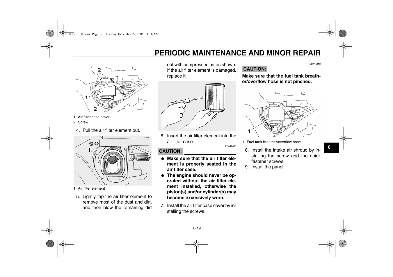 Periodic maintenance and minor repair | Yamaha FJR13AV(C) User Manual | Page 71 / 111