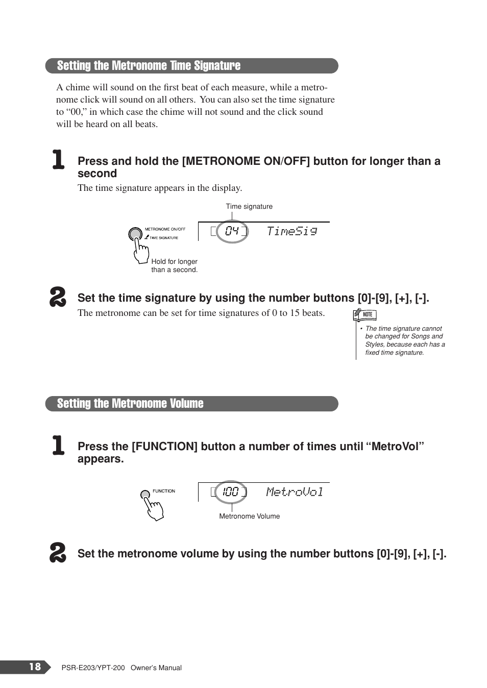 Yamaha YPT-200  EN User Manual | Page 18 / 68