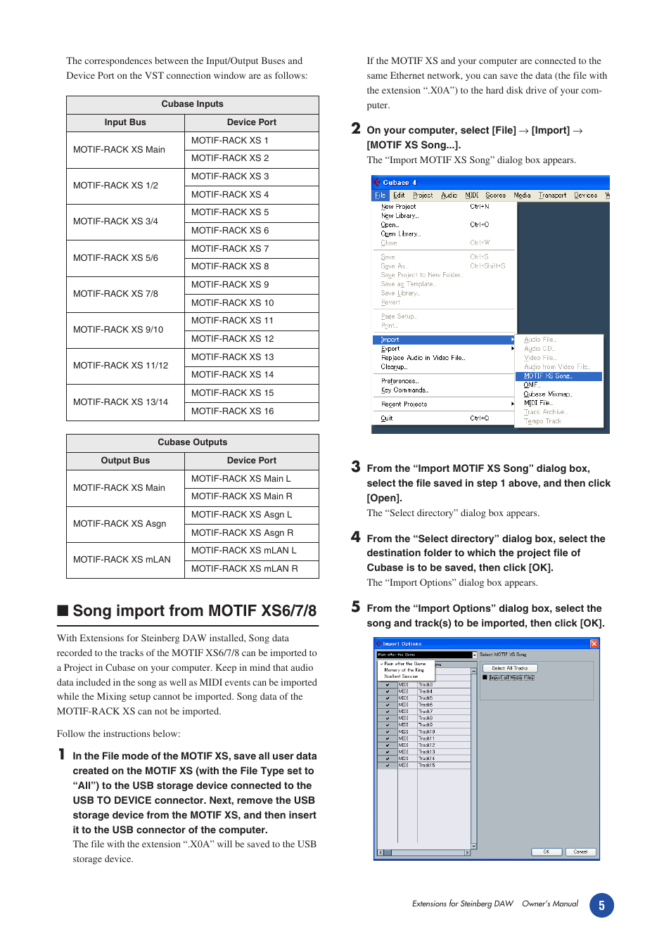 Song import from motif xs6/7/8 | Yamaha MOTIF XS6/7/8 User Manual | Page 5 / 7