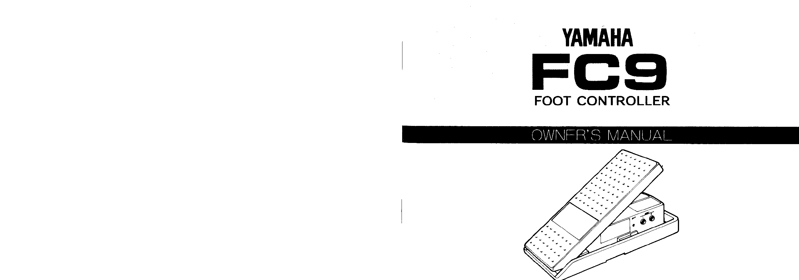 Yamaha Foot Controller FC9 User Manual | 7 pages