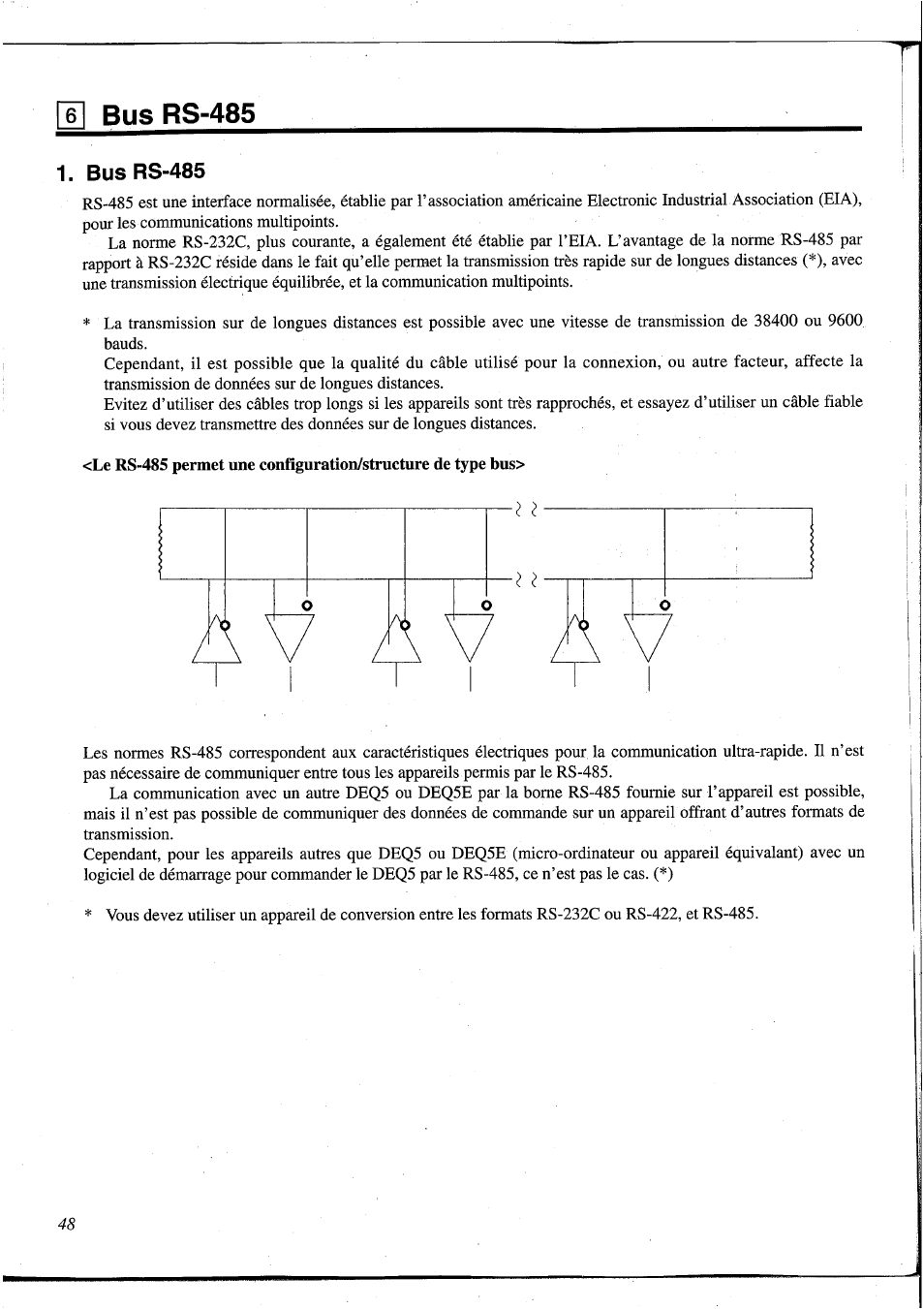 El bus rs-485, Bus rs-485, 6] bus rs-485 | Yamaha DEQ5 User Manual | Page 115 / 191