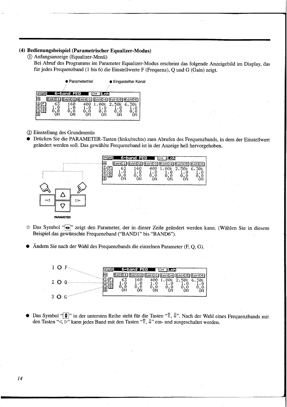 W\wm, 3 i .1) (f gl 3, Ein- und ausgeschaltet werden | Yamaha DEQ5 User Manual | Page 142 / 191