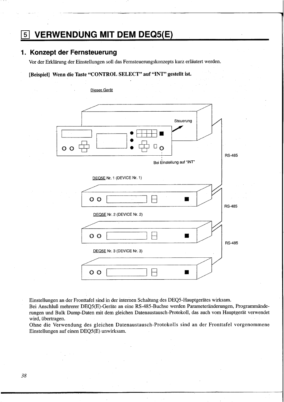 G verwendung mit dem deq5(e), Konzept der fernsteuerung, U] verwendung mit dem deq5(e) | Yamaha DEQ5 User Manual | Page 166 / 191