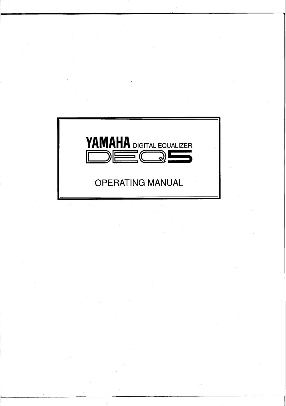 Yamaha | Yamaha DEQ5 User Manual | Page 3 / 191